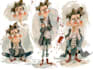 create a premium quality 2d cartoon character