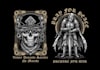 make badass vintage skeleton logo with tattoo style artwork