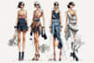 create a professional fashion design portfolio or collection