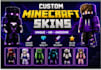 create custom minecraft skins and minecraft gaming logo design