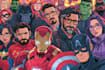 comic book illustration with comic book