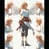 design anime character sheet and reference artwork