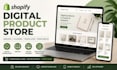 design shopify digital product store ebooks online course printables store setup