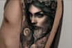 custom black and white tattoo design
