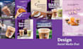 design creative social media posts, feeds and stories