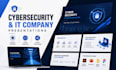 design cybersecurity presentation, IT company powerpoint, tech slides