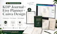 create etsy digital planners, kdp journal design, prayer journal, canva journal