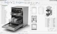 design 3d dishwasher mechanical assembly parametric modeling fea cfd cnc dfa dfm
