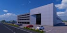 construct industrial complex,logistic warehouse,3d distribution park, cgi render