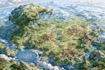 vector map illustration fantasy map design city map