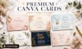 design premium invitations, greeting cards in canva pro