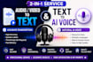 transcribe audio, video to text and convert text to speech
