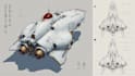 design spaceship, sci fi vehicle and sci fi art