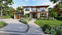 design 3d landscape driveway walkway garden lawn and exterior visualization