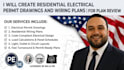 create residential electrical permit drawings and wiring plans