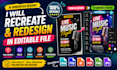 recreate redesign ai generated design menu, flyer, poster in editable file