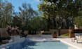 do backyard design, pool, patio, garden landscape render as landscape architect