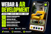 develop augmented reality, webar with 8th wall, zappar, mywebar unity and arkit