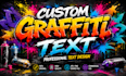 create custom graffiti text lettering design