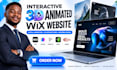 interactive 3d animated wix website 3d wix landing page scroll animation spline