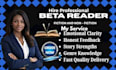 provide beta reading manuscript review and book feedback