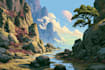 do a fantasy landscape