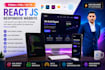 convert figma PSD xd to react js responsive website