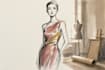 draw a fashion illustration, sketch, portrait