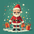 custom make christmas cartoon illustration concept art