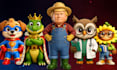 do cute 3d cartoon characters, blind box figures and action figures for 3d print