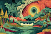 make trippy, psychedelic, surreal, illustrations designs