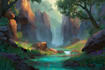 make 2d artistic environment game art in blender