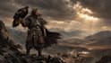 create cinematic mongolian nomadic fantasy character art