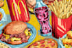 design creative pop art food illustrations for restaurants