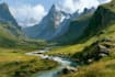 hand paint landscape painting on canvas
