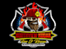 do modern fire fighter logo with t shirt design