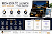 build a modern business website with custom features