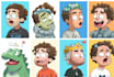 draw stickers for telegram of characters