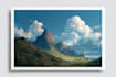 create a fantasy landscape, background illustration