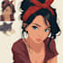 draw a portrait in 90s retro anime style