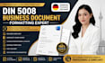 format german business documents using din 5008 standards,word document template