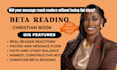beta read your christian manuscript with detailed reader feedback