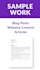 write SEO blog articles, website content and blog posts