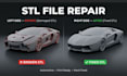 fix repair modify stl file edit obj file custom 3d model scan cleanup printing