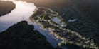 create photorealistic waterfront master plan rendering 3d urban site planning