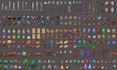 create unique pixel game assets icons rpg props object items UI character design