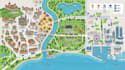 create 3d isometric resort, campground, tourist and event maps