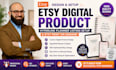 design etsy digital product hyperlink planner listing setup etsy print on demand