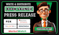 do press writing and distribution for book pre launch and new book press release
