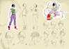 draw a manga character sheet and turnaround animation